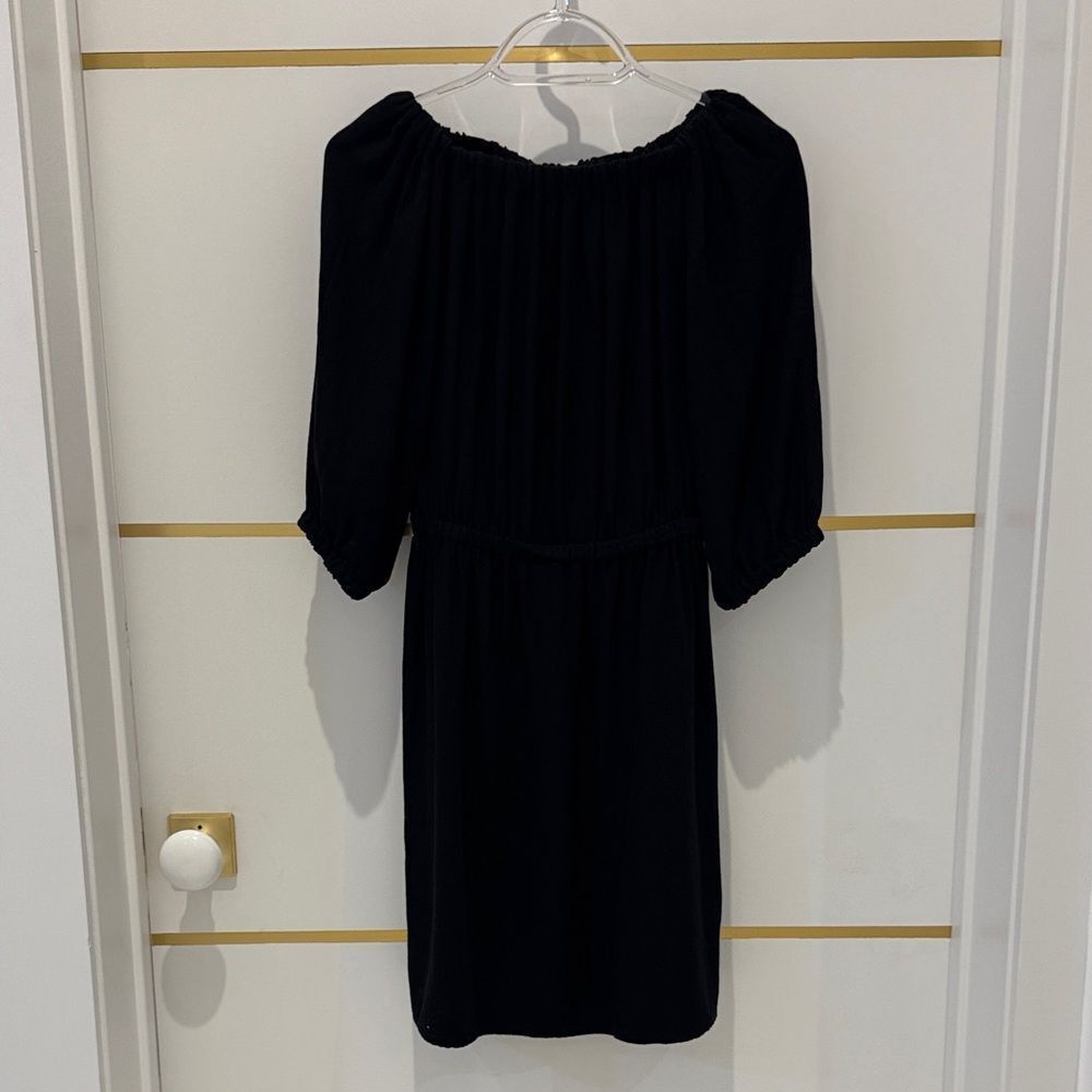 SPLENDID Black Off-Shoulder‎ 3/4 Sleeve Dress empire waist XS